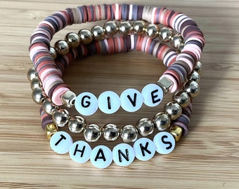 Thanksgiving Bracelet Stack Autumn Jewelry  Fall Fashion  Beaded Bracelets  Gift for Her Autumn Bracelet Stack Jewelry  Beaded Bracelet