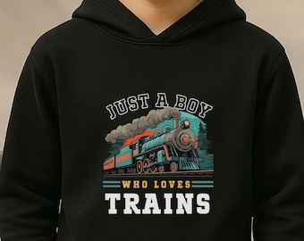 Train Lover Hoodie: Comfort Colors Lightweight Kids Sweatshirt and T-shirt