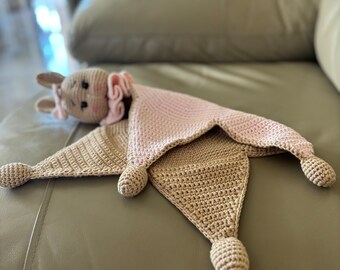 Crochet bunny security toy