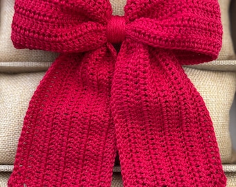 Crochet large hair bow