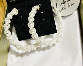 Macrame Hoop Earrings