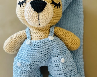 Crochet sleeping bear