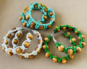 Macrame Hoop Earrings