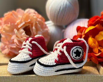 crochet baby sneakers