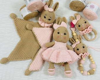 Crochet bunny baby 4 pc set