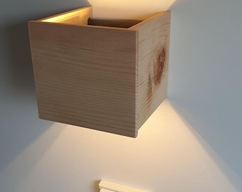 Swiss pine wall light - Up & Down light - Modern designer wall lamp for bright indirect light and elegance