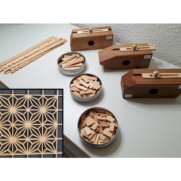 Kumiko Starterkit Set Tool Jigs Asanoha Advanced DIY - ook afzonderlijk verkrijgbaar