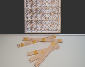 Kumiko single kit Asanoha 3x3 DIY