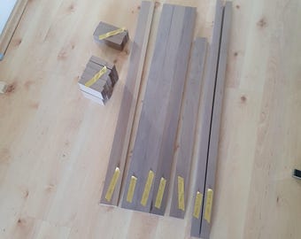 Wooden strips made of Mansonia wood - various sizes