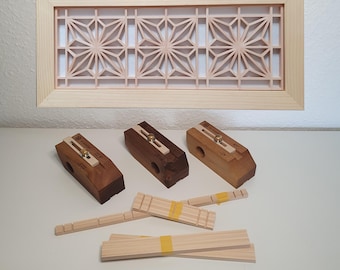 Kumiko Starter Kit Tool Asanoha 3x1 DIY - also available individually
