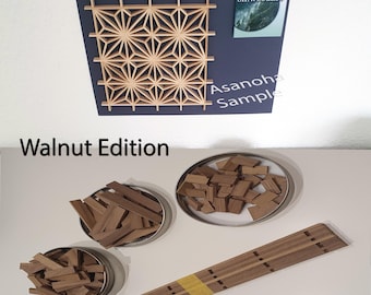 Kumiko Kit Asanoha 2x2 Walnut Edition