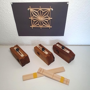 Kumiko Starter Kit Werkzeug Asanoha Anfänger kleines Set Schwarz DIY