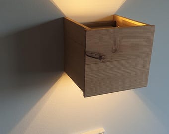 Wall light made of hemlock wood - Up & Down light - Modern designer wall lamp for bright indirect light and elegance