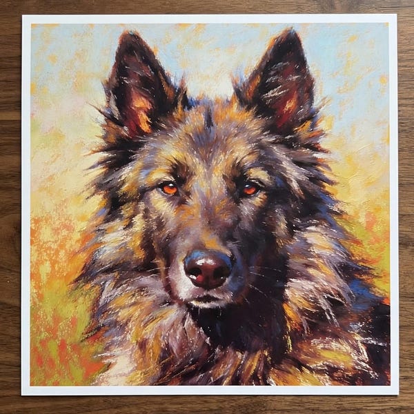 Belgian Tervuren Portrait – Shepherd Dog Art Print