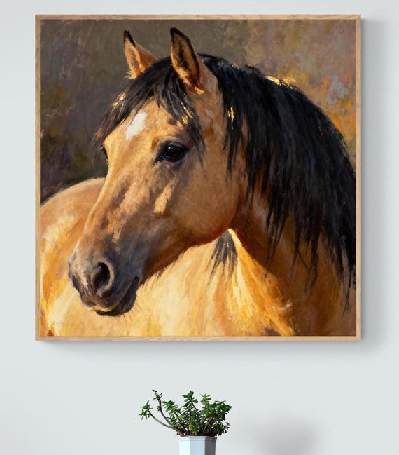 Buckskin Horse Art Print – Framed or Canvas Options Available