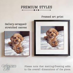 Golden Poodle Art Print – Oil Pastel, Framed or Canvas Wall Decor image 3