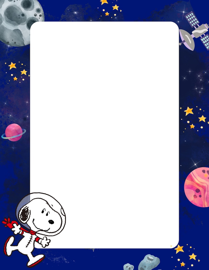 Snoopy Themed Collection #9 - Lined & Unlined - Memo and Letter Sized ...