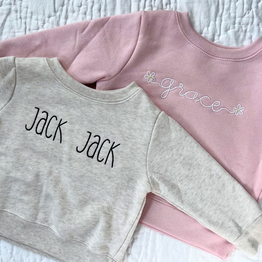 Baby Sweatshirt Personalized Monogram 6m24m Sweatshirt With Name on It
