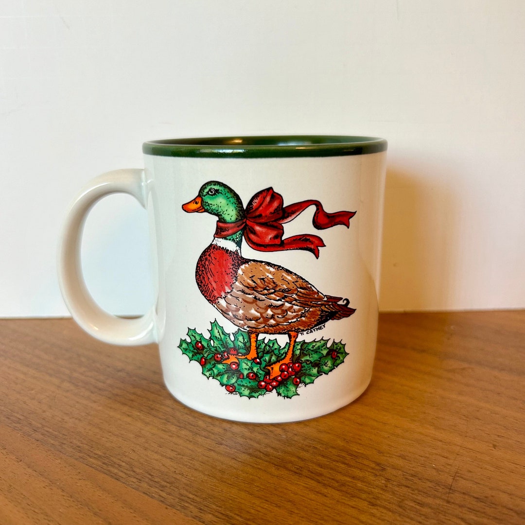 Vintage 1987 Potpourri Press Christmas Duck Mug Marvelous Etsy