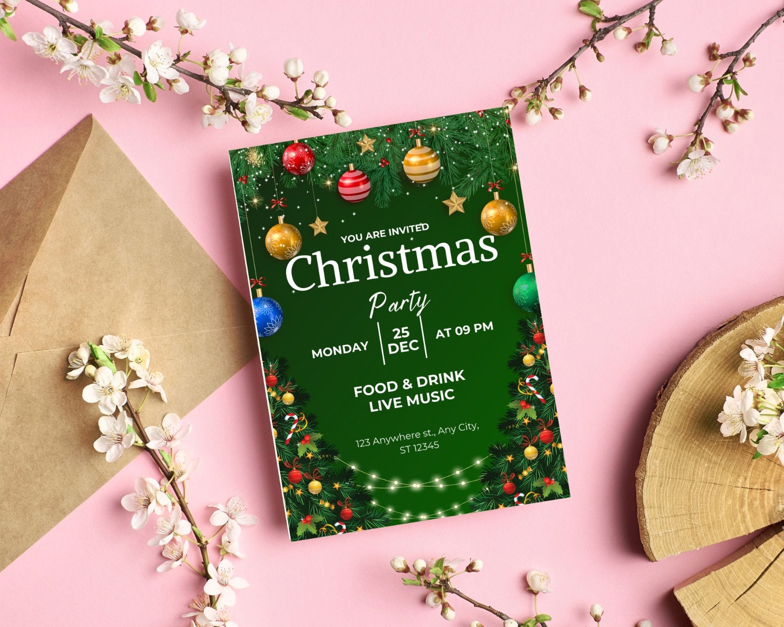 Christmas Party Invitation Christmas Party Invite Editable Christmas