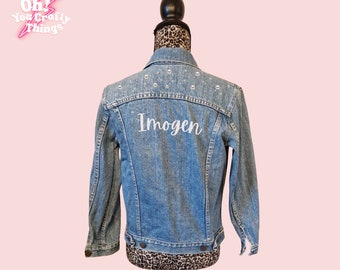 Bespoke denim jacket with name - children's sizes available