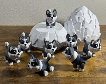 3D-geprinte huskyhond | Flexi Buddy