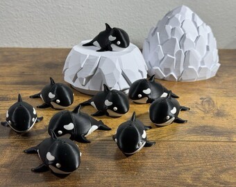 3D-geprint Orca Whale Flexi-speelgoed