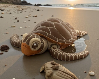 3D-geprint scharnierend Flexi Sea Turtle Fidget zintuiglijk speelgoed