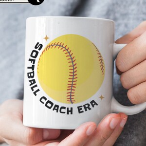 Taza de la era del entrenador de softbol, regalo del entrenador de softbol del equipo, taza de entrenador de softbol personalizada, regalo de carrera de entrenador, copa de entrenador de softbol, regalo de softbol