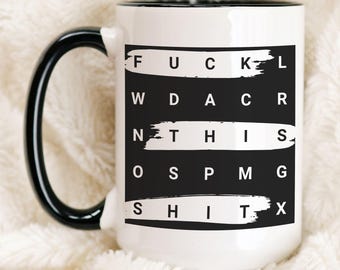 Hidden Message Mug, Hidden Swear Gift, Funny Hidden Message Cup, Mug with Curse Words, Sweary Mug, Work Bestie Gift, Humor Retirement Gift