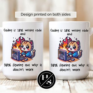 Programmer Cat, Computer Coffee Mug, Software Engineer Funny Gift ...