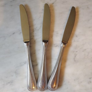 Set Of 3 Towle 18/8 Stainless Steel Table Knives Made In Germany - Buttering Bread Never Looked So Good