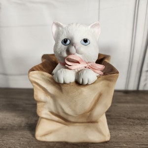 Vtg Cat in Bag Music Box 1991 The San Francisco Music Box You Light Up My Life