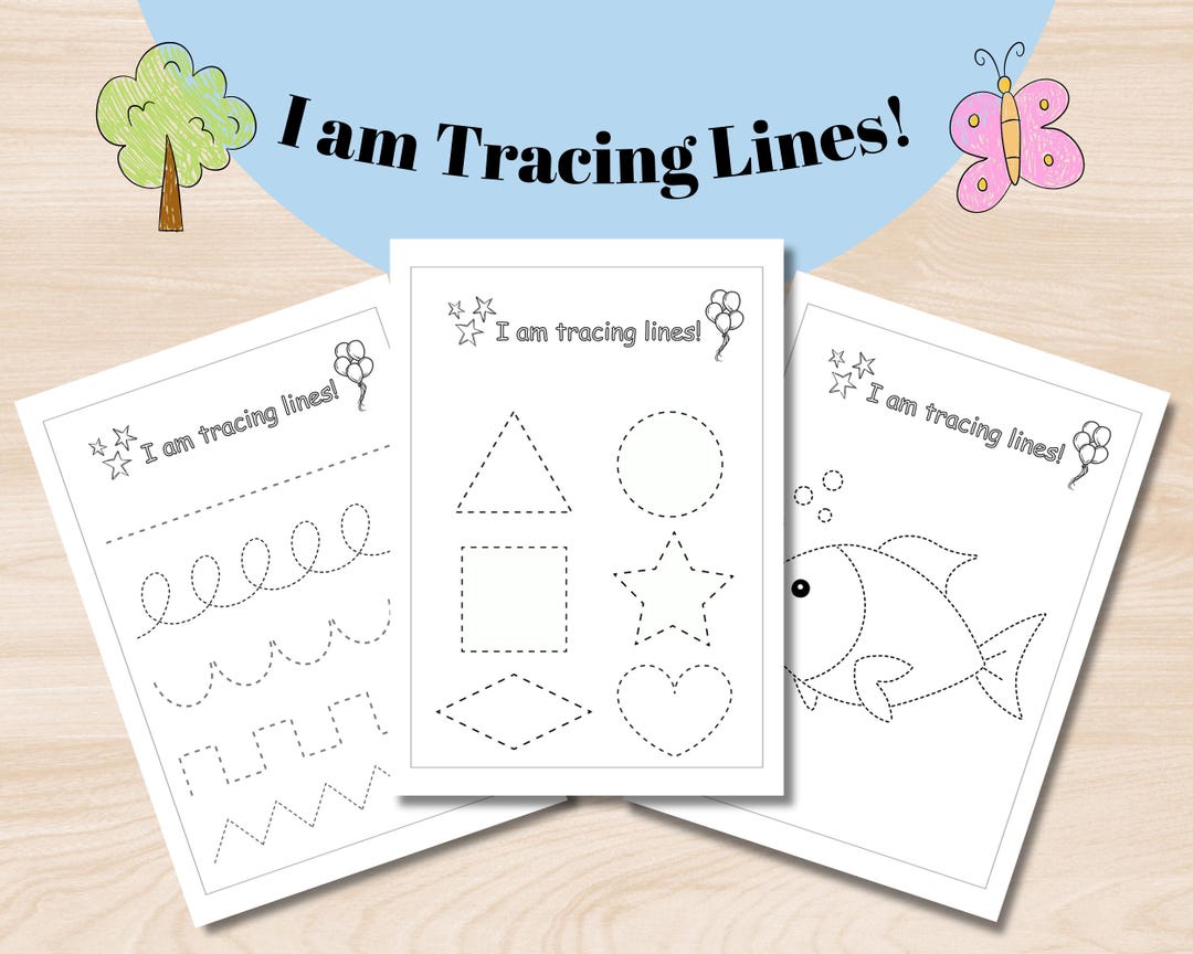 Preschool Tracing Lines Worksheet | Pre-writing Activities for ...