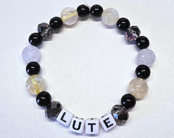 Lute Beaded Stretch Bracelet Hazbin Hotel Inspired