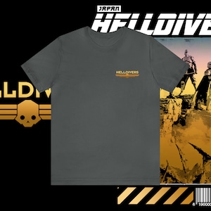 Helldivers, camiseta unisex especial anime vintage, camisa manga anime, camisa anime, camisa amantes del anime, camiseta anime gráfica, camisa manga