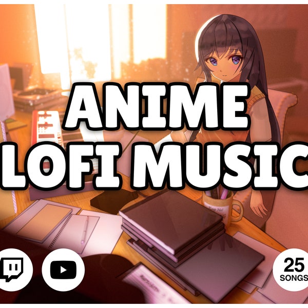 Twitch Music Streamer LOOPABLE LoFi Music, 25 Tracks, Mood Sounds, background Music BGM For streamers and Vtubers, Youtube music