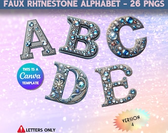 Alfabeto in finto strass PNG: lettere e numeri glamour