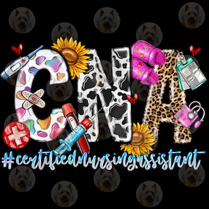 CNA Clipart: Certified Nursing Assistant Graphic (PNG, SVG, Digital File)