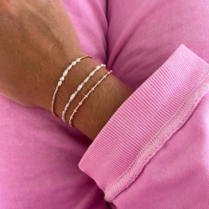 Blair Bracelet | Small Beaded Bracelet, Seed Bead Bracelet for Women, Dainty Bracelet, Gold Beaded Bracelet, Jewelry for Women