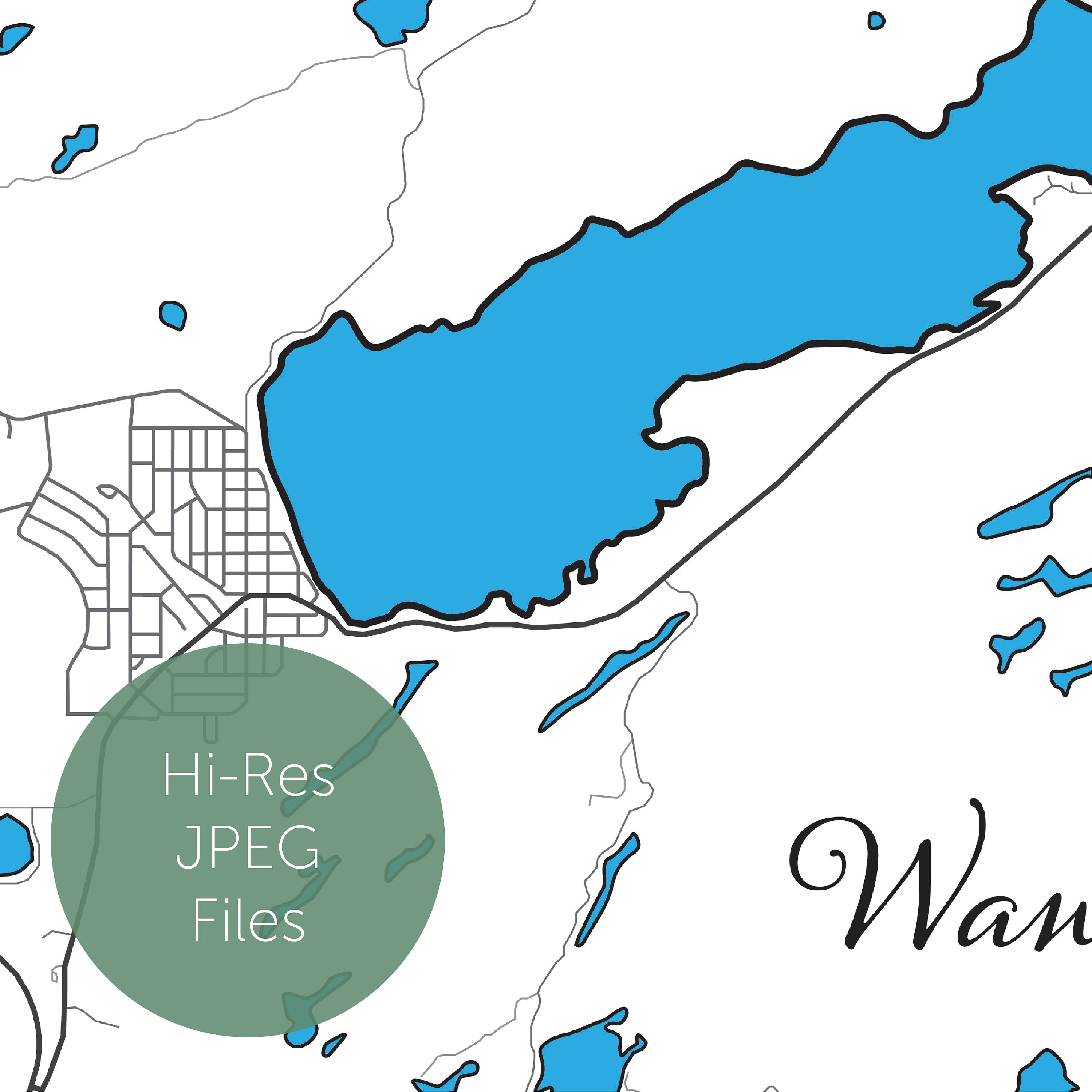 Wawa Ontario Canada Town Map Northern Ontario Maps Algoma Etsy