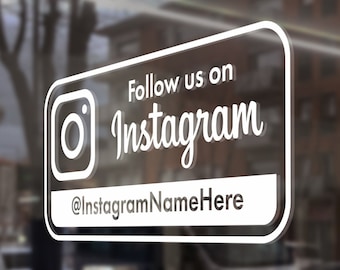 Custom "Follow Us" Instagram Vinyl Decal – Business Social Media Sticker