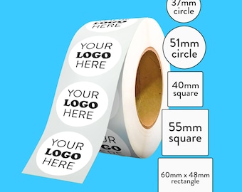 Custom Logo Stickers for Small Business | Personalized Packaging Stickers | Thank You Stickers | Gloss Paper Logo Labels