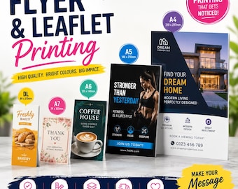 Custom Flyer Printing, Personalized Leaflet, Full Colour Flyer Printing, Single sided / double sided same price, High quality Flyer printing