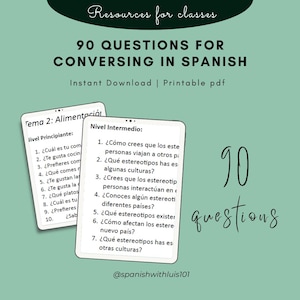 Engaging Spanish Questions: 90 Conversation Starters for Class