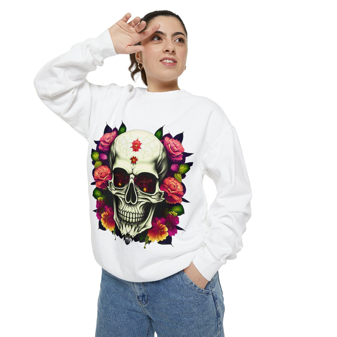 Skeleton Sweatshirt Skeletons Halloween Sweatshirt Skull Etsy