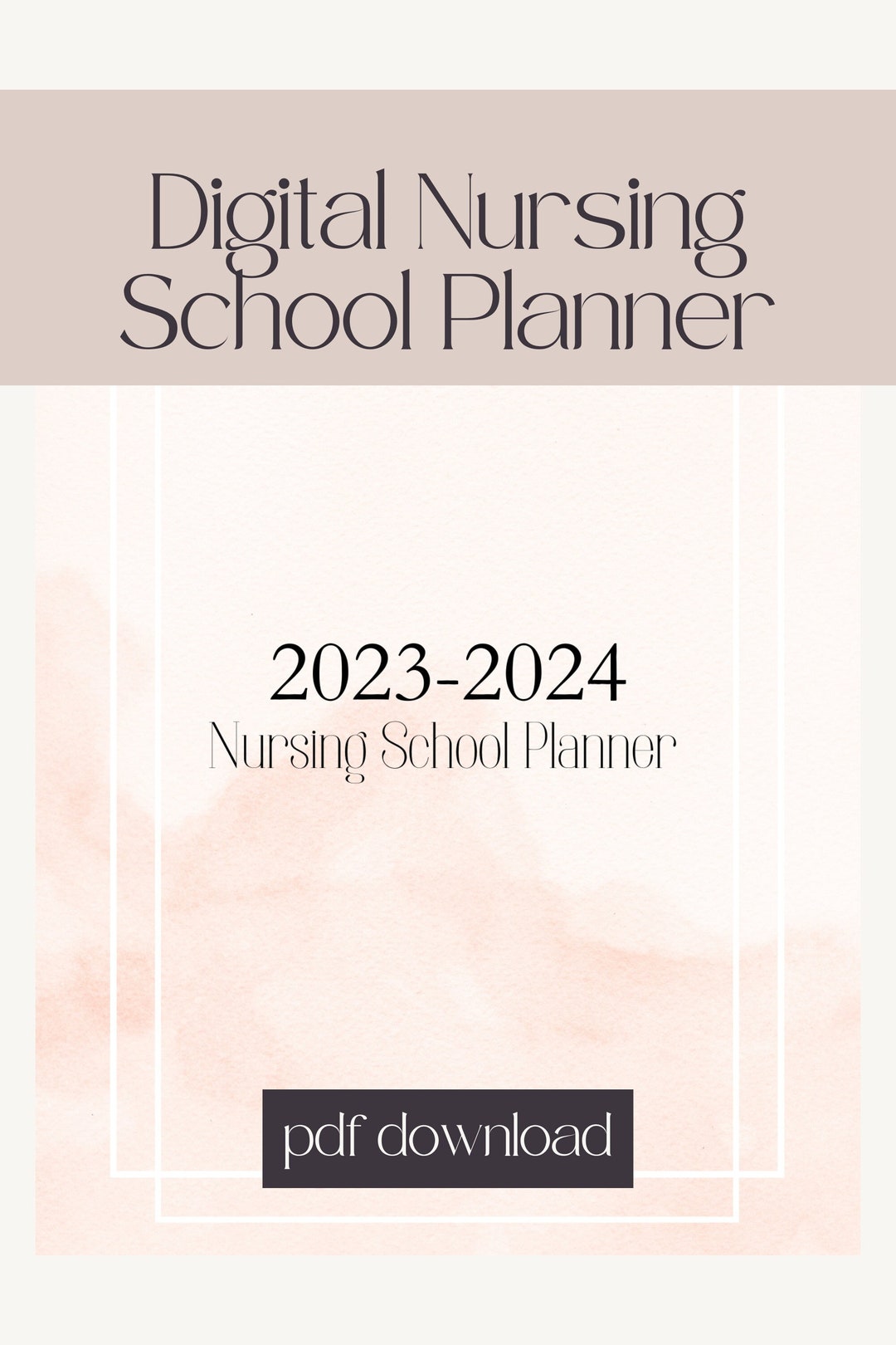 Digital Nursing School Planner | PDF Planner Download | Academic ...