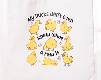 Funny Duck Quote Polyester Tote Bag | Sarcastic Animal Gift