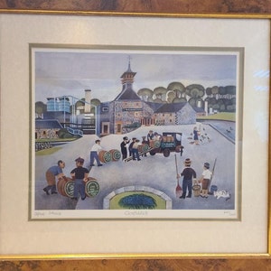 Glenfiddich Single Malt Scotch Whisky Distillery Framed Print by  British Artist, Alfred Daniels #484 of 2450