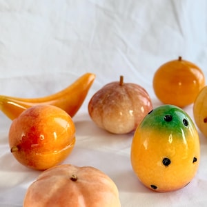 Vintage Alabaster stone fruit